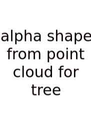Alpha Shape From Point Cloud For Tree