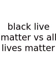 Black Live Matter Vs All Lives Matter