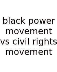 Black Power Movement Vs Civil Rights Movement