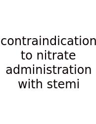 Contraindication To Nitrate Administration With Stemi