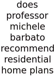 Does Professor Michele Barbato Recommend Residential Home Plans