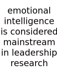 Emotional Intelligence Is Considered Mainstream In Leadership Research