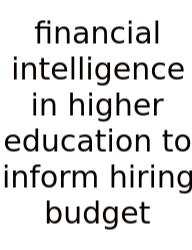 Financial Intelligence In Higher Education To Inform Hiring Budget