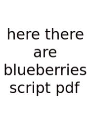 Here There Are Blueberries Script Pdf