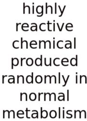 Highly Reactive Chemical Produced Randomly In Normal Metabolism