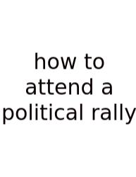 How To Attend A Political Rally