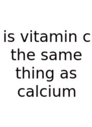 Is Vitamin C The Same Thing As Calcium