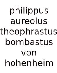 Philippus Aureolus Theophrastus Bombastus Von Hohenheim