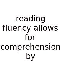 Reading Fluency Allows For Comprehension By