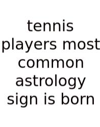 Tennis Players Most Common Astrology Sign Is Born