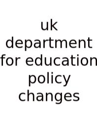 Uk Department For Education Policy Changes