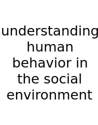 Understanding Human Behavior In The Social Environment