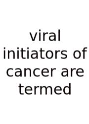 Viral Initiators Of Cancer Are Termed