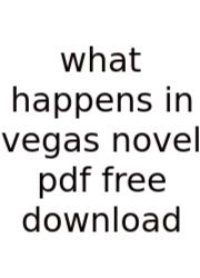 What Happens In Vegas Novel Pdf Free Download