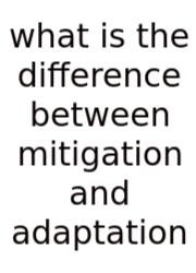 What Is The Difference Between Mitigation And Adaptation