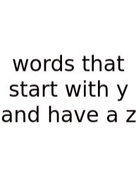 Words That Start With Y And Have A Z