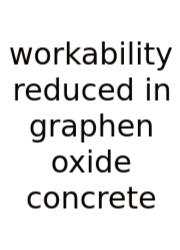 Workability Reduced In Graphen Oxide Concrete